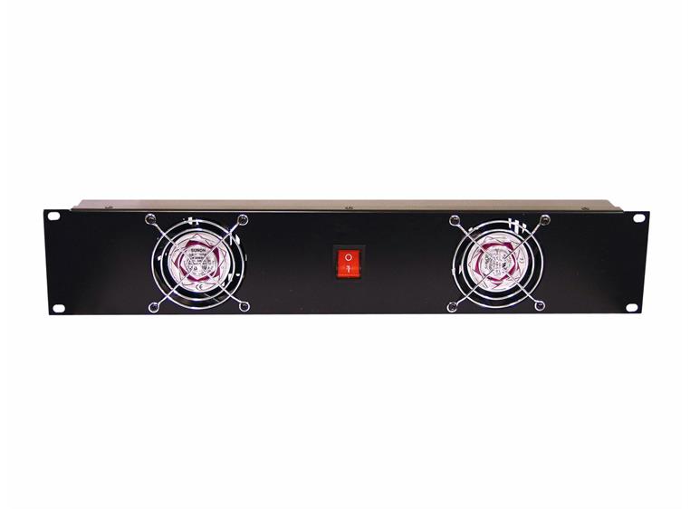 Omnitronic Front Panel Z-19 with 2 fans wired 2U Rack panel with two ventilation